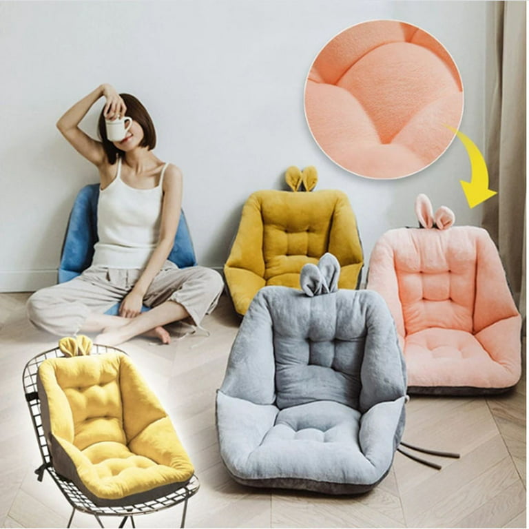 CHAOMIC Cute Chair Cushions for Office Desk Chair,Semi-Enclosed One Seat  Cushion Pads for Office Dining Game Outdoor Chair Cushions for Back and