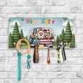 thumbnail image 2 of Happy Easter Pomeranian American Flag Truck Bunny Ears Wood Key Holder Pom Dog Lover Gifts Wall-mounted Key Rack Home Decor - 03001, 2 of 5