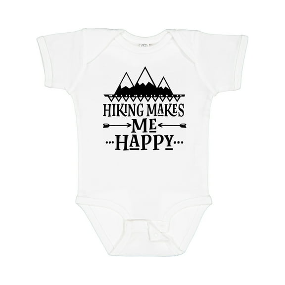Inktastic Hiking Makes Me Happy Mountain Hiker Boys or Girls Baby Bodysuit