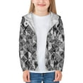 Kids Boys Girls Zip Up Hoodie Yin Yang With Black And White Sun