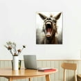thumbnail image 2 of JRXY  Animal Wall Art Decor, Screaming Donkey Abstract Nature Canvas Prints Pictures Artwork for Living Room Bedroom Bathroom farmhouse Home Walls Decoration 16x20 in, 2 of 4
