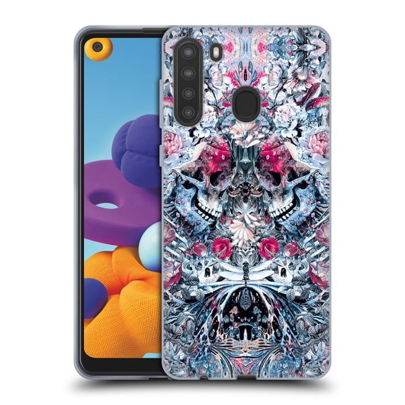 Head Case Designs Officially Licensed Riza Peker Skulls 9 Twin Skull Soft Gel Case Compatible with Samsung Galaxy A21 (2020)