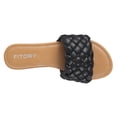 thumbnail image 3 of Sandalia FITORY para mujer, plana y sin cordones, con correa trenzada, color negro 7, 3 of 9