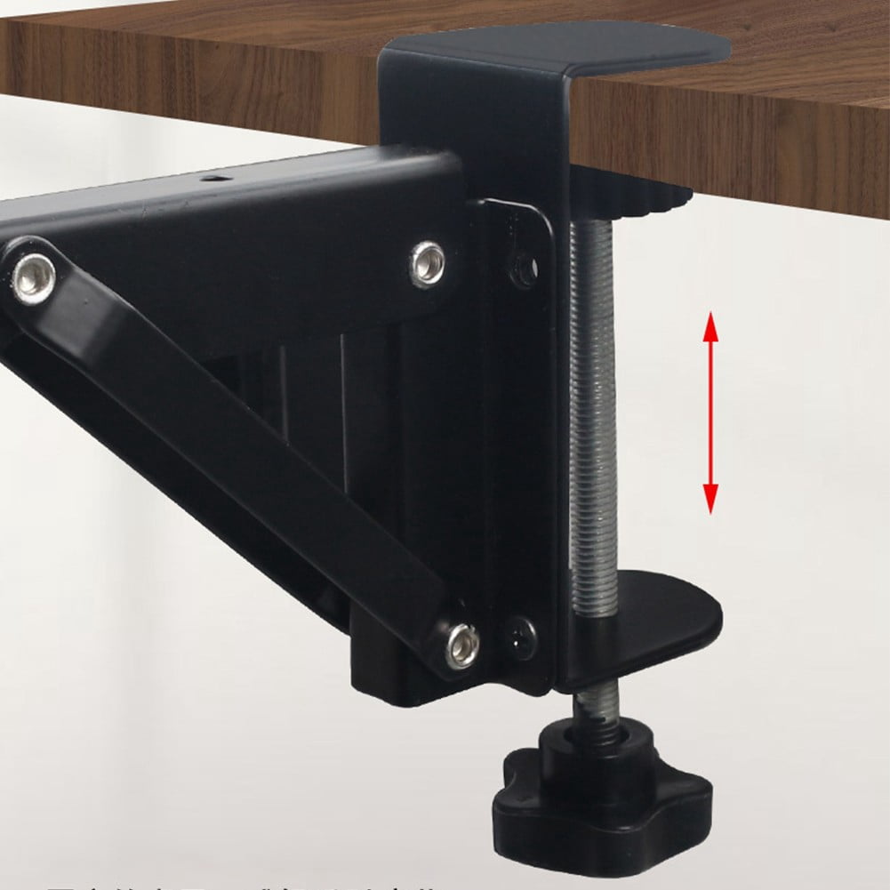 2-piece Sliding Desk Extension Plate Support Clipon Keyboard Tray Hand Rest