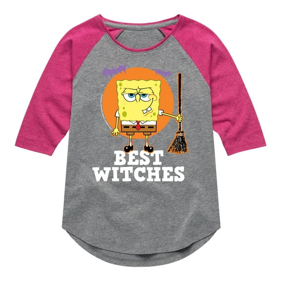 SpongeBob SquarePants - Best Witches - Toddler And Youth Girls Raglan Graphic T-Shirt