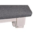 thumbnail image 7 of Rustic French Upholstered Counter Stool in Distressed White/Brown Wood Set of 2, 7 of 7