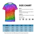 thumbnail image 2 of Wukai Colorful Glitter Youth Unisex Short Sleeve T-Shirt for Boys, Girls, Teens, and Kids-Large, 2 of 7
