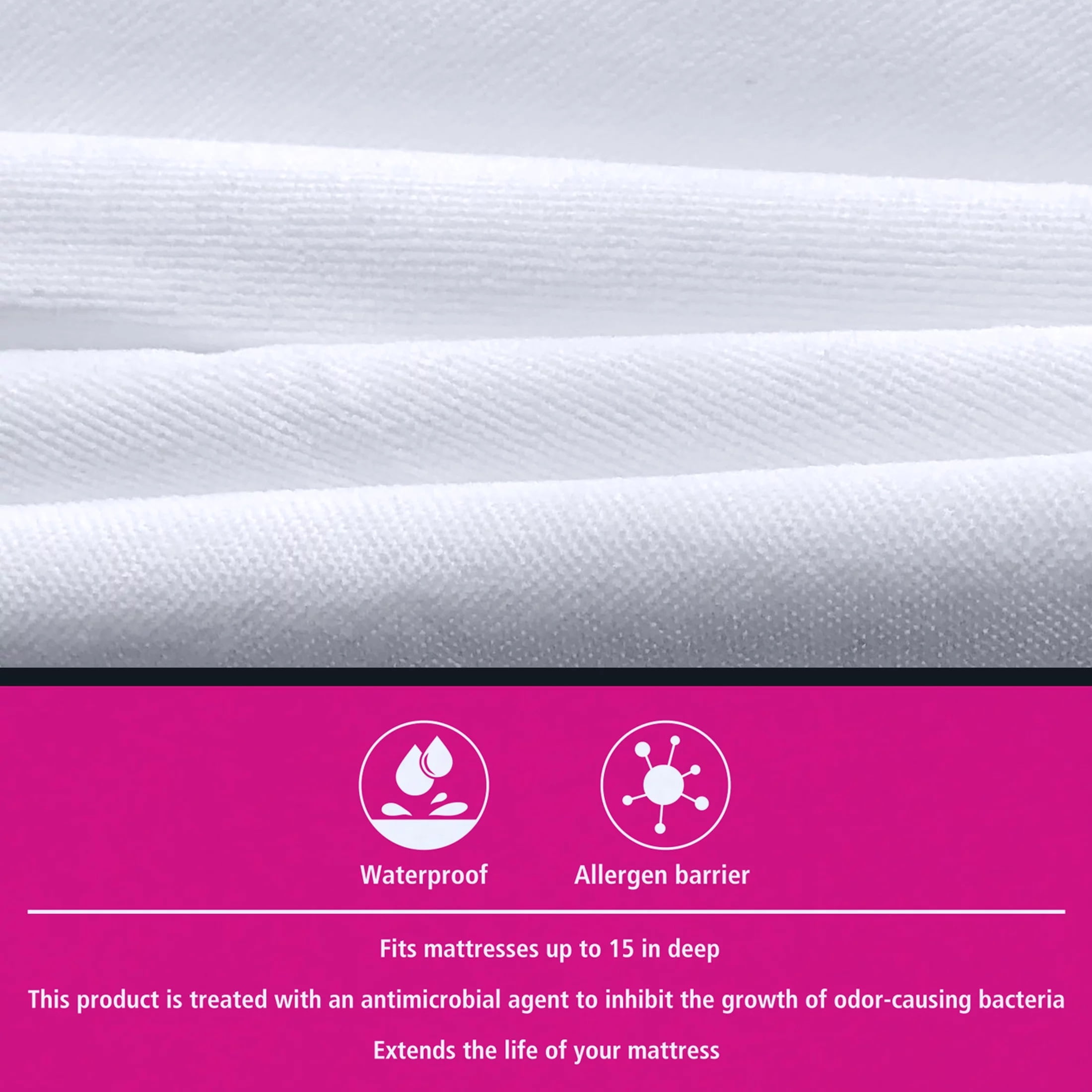 Mainstays Soft Terry Fitted Mattress Cover Full