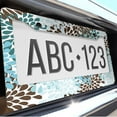thumbnail image 6 of 1 Pcs Abstract Flower like Shapes License Plate Frame,License Plate Cover for Car Decorative Parts,Aluminum License Plate Bracket Holder Rust-Proof for US Standard Car, 6 of 8