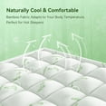 thumbnail image 3 of Home Mattress Topper Queen Memory Foam for Back Pain, Rayon Derived from Bamboo Pillow Top Mattress Topper,Thick Mattress Pad with 8-21" Deep Pocket, 60x80 Inches, White, 3 of 6