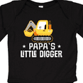 thumbnail image 4 of Inktastic Papa Little Digger Construction Truck Boys Long Sleeve Baby Bodysuit, 4 of 5