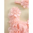 thumbnail image 6 of Suealasg 2Pcs Baby Girl Summer Birthday Outfit Flower Embroidery Lace Tulle Romper Dress +Bow Headband 3 6 12 18 24 Months Infant Girls Photoshoot Clothes, 6 of 7