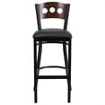 thumbnail image 4 of Flash Furniture Hercules 32" Upholstered Bar Stool in Walnut and Black, 4 of 4