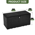 thumbnail image 3 of Dextrus 134 Gallon Large Resin Deck Box, Black Waterproof Outdoor Storage Box, Lockable Patio Container with 2-Person Bench Seating for Cushions, Garden Tools and Pool Accessories, 3 of 7