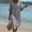 Gray, variant on Sheath Midi Dresses for Women Elbow-Length Summer Tunic Classy Dresses for Women Vacation Solid Color Ruffles