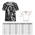 thumbnail image 2 of Black And White Paisley Pattern Seamless Design Women's Short Sleeve Tops Casual Blouses T Shirt, 2 of 6