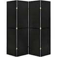thumbnail image 5 of Legacy Decor 4 Panels Room Divider Folding Screen Pegboard Insert, Black Color, Freestanding, 5 of 5