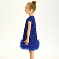 thumbnail image 3 of Kidagic Toddler Girls Sequin Dress Sparkly Gown Party Dresses Little Kids A-Line Velvet Dress, 3 of 8
