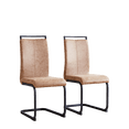 thumbnail image 5 of Tcbosik Modern Upholstered Dining Chairs Set of 2, Accent Side Chair, Comfy Chair with Metal Legs for Living Room, Kitchen, Brown, 5 of 9