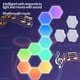 thumbnail image 5 of Paneles de luz LED RGB hexagonales para pared | Control inteligente mediante app y sincronización de música | Iluminación ambiental para juegos DIY para decorar el dormitorio y la sala de juegos, 5 of 7