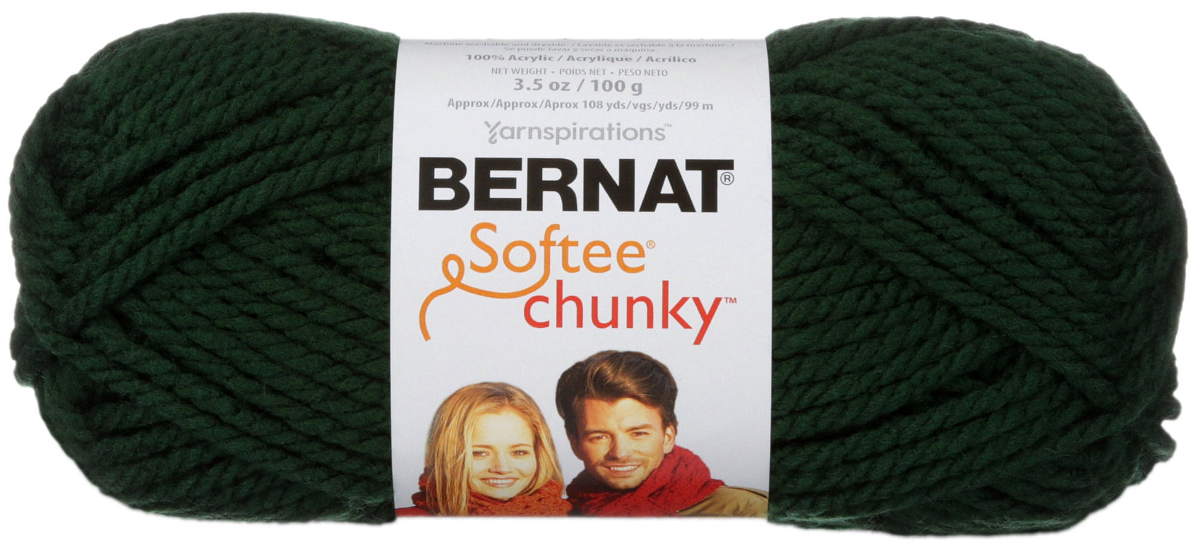 Bernat Softee Chunky Yarn (100G/3.5Oz), Dark Green