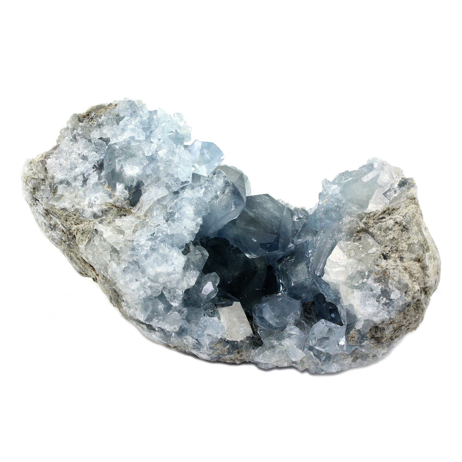 Crystal Allies Specimens: Natural Blue Celestite Crystal Cluster from  Madagascar - 1/2lb to 1lbs - Walmart.com