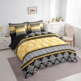 thumbnail image 3 of Feelyou Hippie Boho Damask Twin Bedding Sets 7-Piece, Retro Bohemian Bedding Comforter Set, 3 of 8