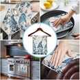 thumbnail image 3 of Blue Christmas Kitchen Towels Set of 2, Water Absorbent Dish Towel, Xmas Gnomes Balls Tree Snowflake Gifts Decorative Hand Towels - Quick Drying Cloth for Cooking Baking, 18x28 Inch, 3 of 8