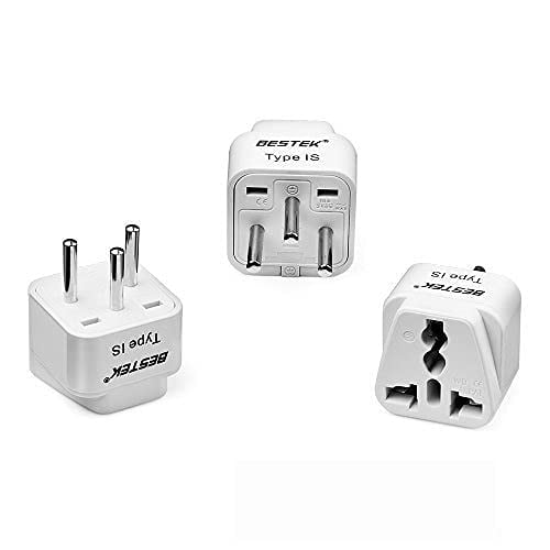 Israel Palestine Travel Plug Adapterby BESTEK, Grounded Universal Plug