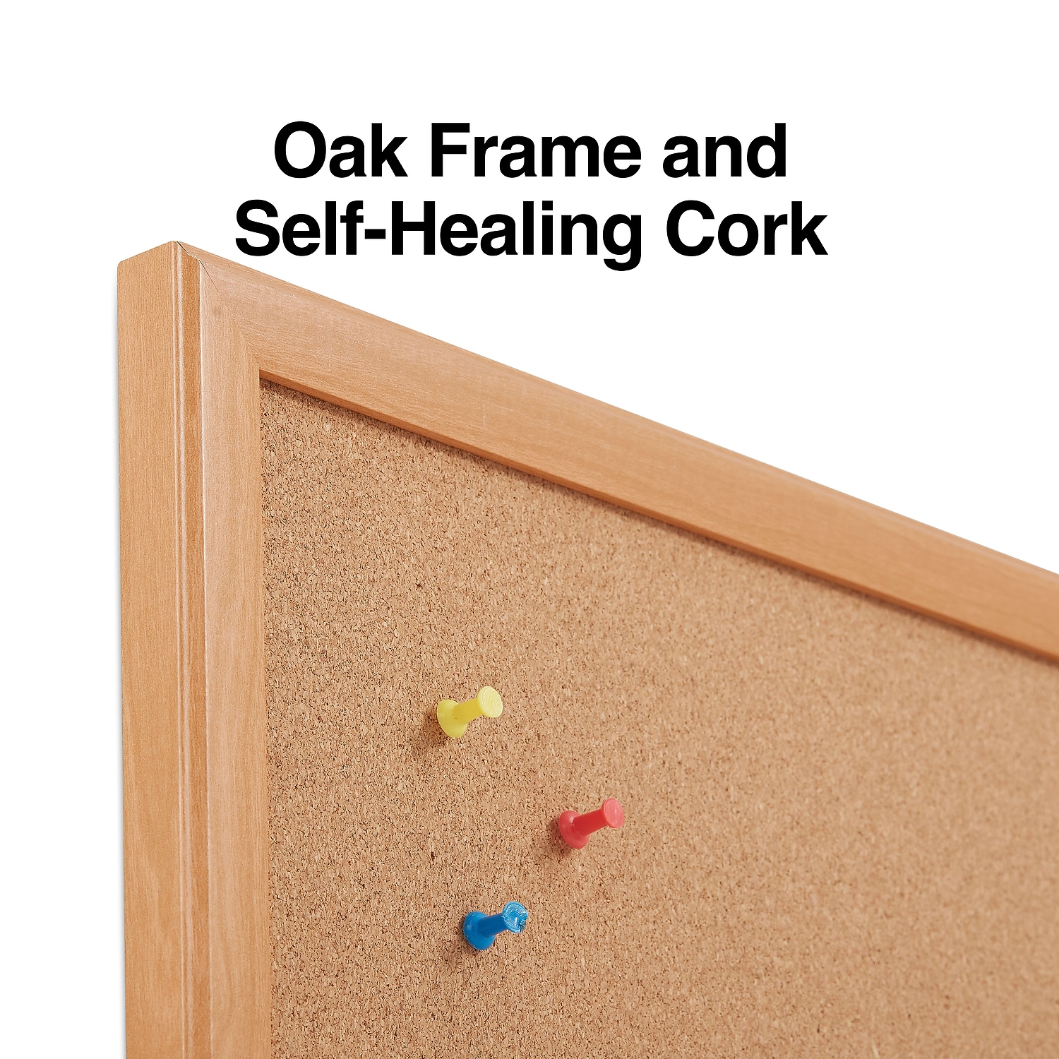 Staples Standard Durable Cork Bulletin Board Oak Frame 2'W x 1.5'H 2/Pack ST52460-CCVS