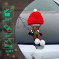 thumbnail image 2 of Ornament with Red Hat and Scarf, 2 of 8