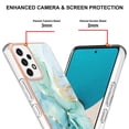 thumbnail image 4 of Allytech Galaxy A53 5G Case, Pretty Marble Design Heavy Duty Shockproof Hybrid Hard PC Soft TPU Bumper Three Layer Drop Protection Anti-Fall Cover Case for Samsung Galaxy A53 5G - Green, 4 of 5