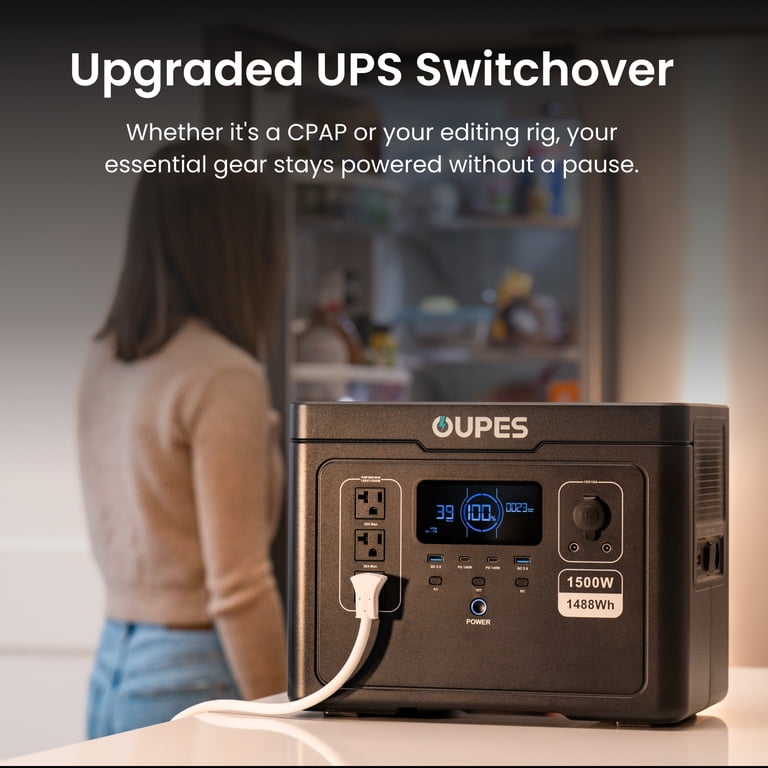 OUPES Exodus 1500 1488Wh/1500W+2x240W Solar Panel, Solar Generator