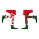 thumbnail image 3 of L 2 Pares Medias Medias A Rayas Disfraz De Elfo Navideño, 3 of 5