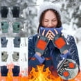 thumbnail image 6 of Moocorvic Womens Heated Gloves 1 Pairs, USB Winter Fingerless Knitted Gloves for Women Men, 6 of 6