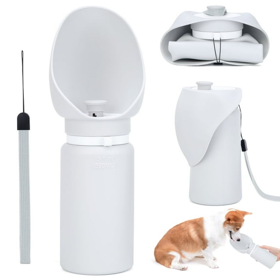 Syenll Dog Water Bottle, Leak Proof Travel Bottle for Dogs, Portable Dog Water Dispenser for Walking, Hiking, Travel (19oz)