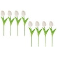 thumbnail image 3 of 8 tulipanes artificiales de poliuretano de tacto real, arreglo floral, decoración de ramo., 3 of 8