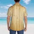 thumbnail image 4 of Fotbe Bamboo Wall Camisa Hawaiana para Hombre Unisex – Camisa Casual de Verano con Botones de Manga Corta de Algodón y Lino,Large, 4 of 7