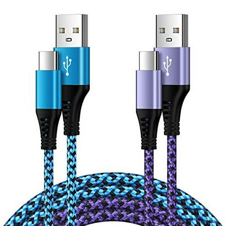 USB C Cable 3A Fast USB Type C Cable 2 Pack 6FT Android Phone Charger Cord Fast Charging for Samsung Galaxy A13 Z Flip 4 A53 A33 A73 A52 S21 FE S22 S20 Note 20 A10e,Moto Edge 5G UW/G Stylus/Play/Power