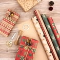thumbnail image 3 of CCOCC Christmas Wrapping Paper Jumbo Rolls Xmas Gifts Packing Supplies Vintage Christmas Wrapping Papers 70Cmx50Cm Gifts Wrap Paper, 3 of 7