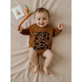 thumbnail image 5 of Rovasas Baby Romper, Long Sleeve Crew Neck Cat Print Fall Casual Bodysuit, 5 of 9