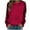 Wine, variant on Darzheoy Womens Tops Comfortable Hoodless Casual Long Sleeve Stripped Printed Sweatshirts Round Neck Color Block Fall Pullover Versatile Fashion Blouses