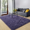 thumbnail image 6 of Dwelke Fluffy Shag Area Rugs Soft Fuzzy Shaggy Rugs for Girls Bedroom Kids Room Carpet Furry Throw Dorm Rug , 4'x6',Gray Purple, 6 of 6