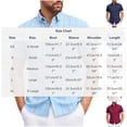 thumbnail image 4 of OGLCCG Short Sleeve Button Down for Men Lapel Collar Plaid Printed Dress Shirt Casual Loose Fit Lightweight Summer Work Bussiness Tees Shirts,S,Blue, 4 of 4