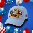 thumbnail image 7 of 250th Anniversary Hat, Adjustable Patriotic Embroidered Baseball Cap with Bald Eagle, Retro Washed Cap, 7 of 7