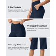 thumbnail image 5 of G4Free Capri Pants for Women 14" Knee Length Wide Leg Yoga Capris Dressy Casual Summer Crop Pants with Pockets, 5 of 7