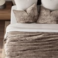 thumbnail image 4 of EVERGRACE Velvet Quilt Set King Size, Luxurious Soft Quilted Bedding Sets, Lightweight Velvet Comforter for All Season, Striped Channel Bedspread Coverlet with 2 Shams, Natural Tan, 4 of 8