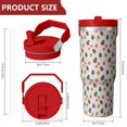 thumbnail image 4 of Christmas 30oz Handheld Travel Tumbler with Handle – Double Wall Stainless Steel Insulated Cup, Flip Straw Lid, Leak-Proof & BPA-Free for Hot and Cold Drinks – Durable Coffee & Juice Mug Black, 4 of 7