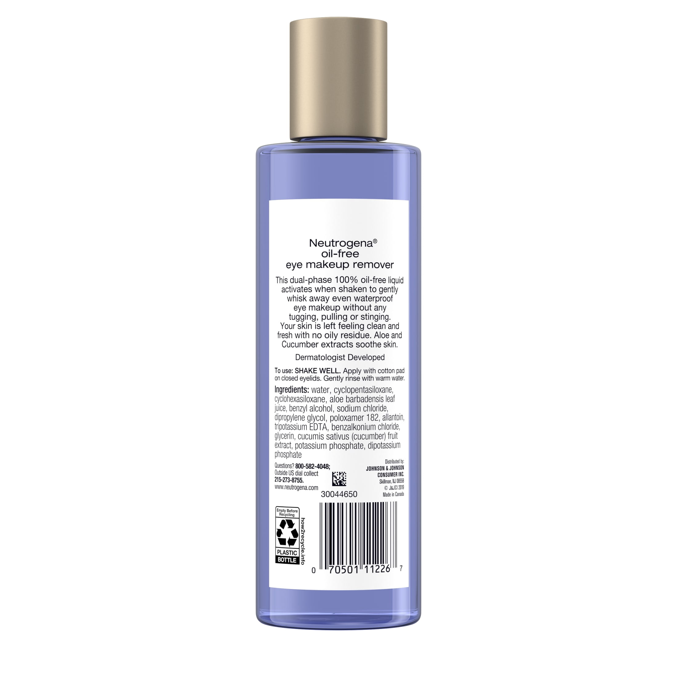 Neutrogena Gentle Oil-Free Eye Makeup Remover & Makeup Removing Face Cleanser, 8.0 fl oz