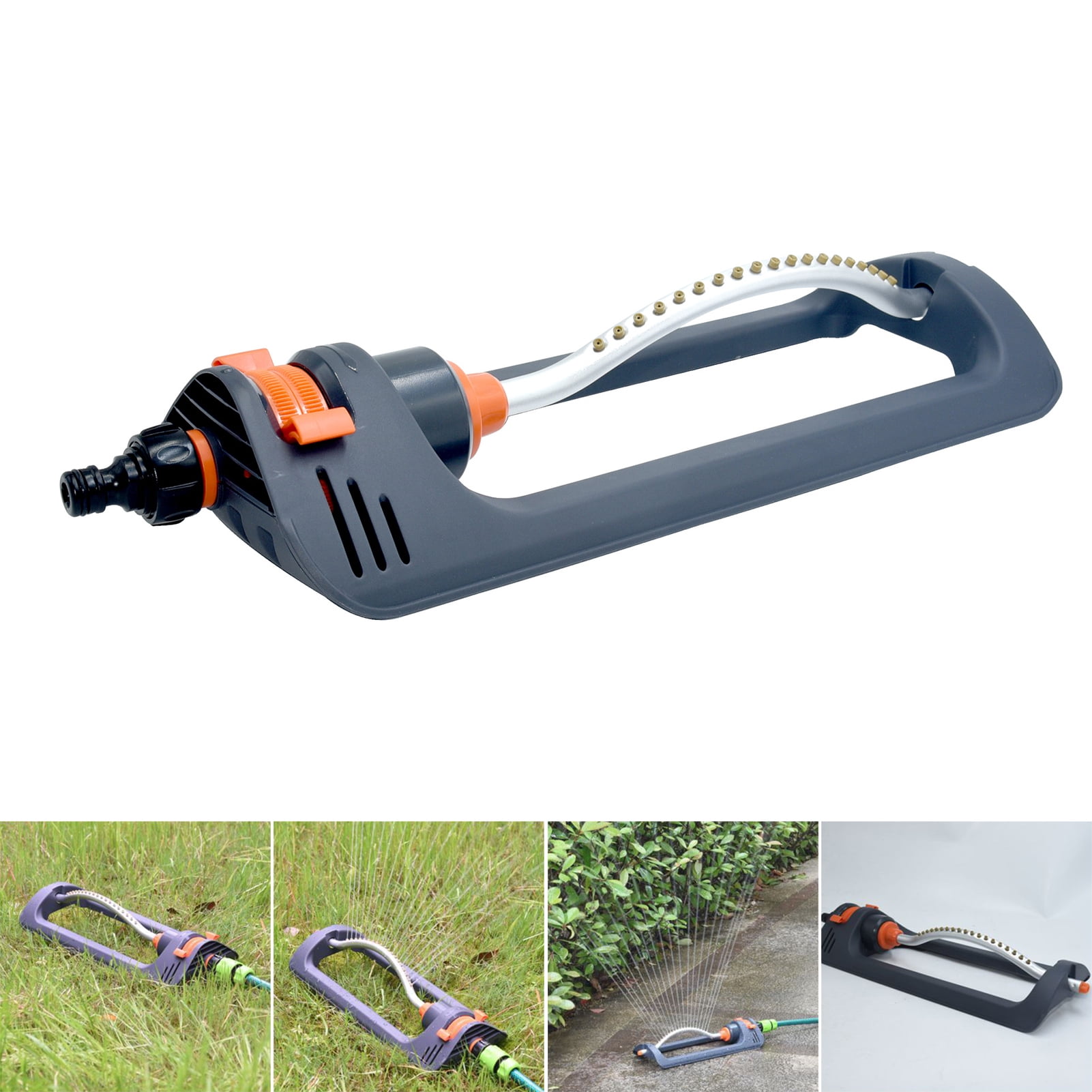 AYYUFE Garden Sprinkler Water-saving Auto 180 Degrees Rotation 19-hole Spout Lawn Covers Watering Automatic Swing Sprinkler Home Supply